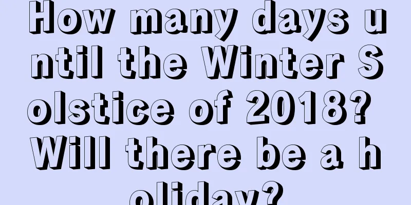 How many days until the Winter Solstice of 2018? Will there be a holiday?