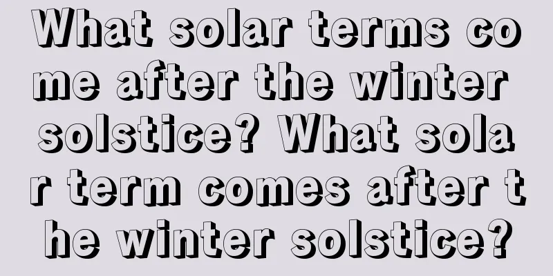 What solar terms come after the winter solstice? What solar term comes after the winter solstice?