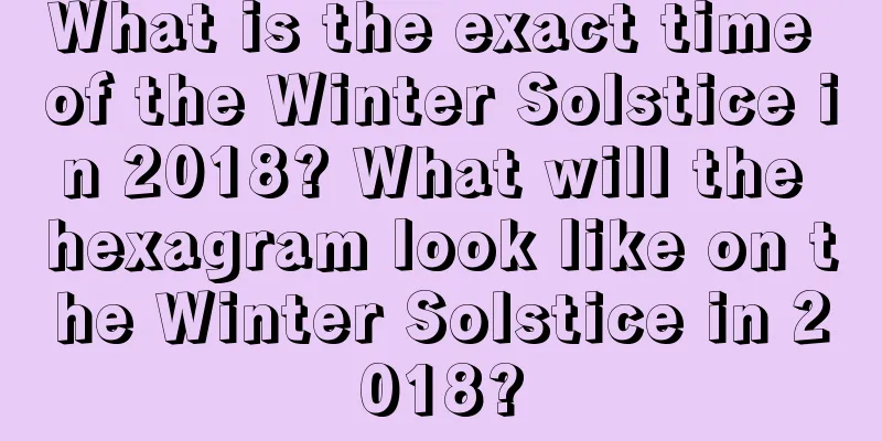 What is the exact time of the Winter Solstice in 2018? What will the hexagram look like on the Winter Solstice in 2018?