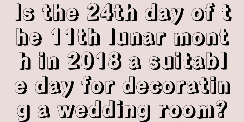 Is the 24th day of the 11th lunar month in 2018 a suitable day for decorating a wedding room?
