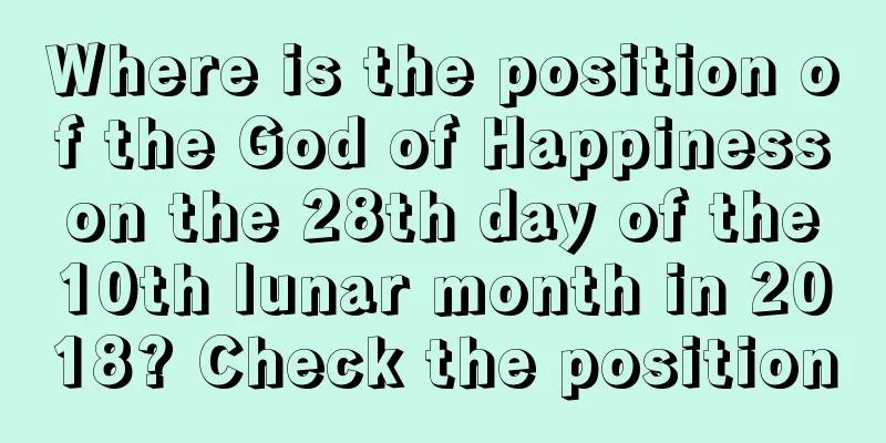 Where is the position of the God of Happiness on the 28th day of the 10th lunar month in 2018? Check the position