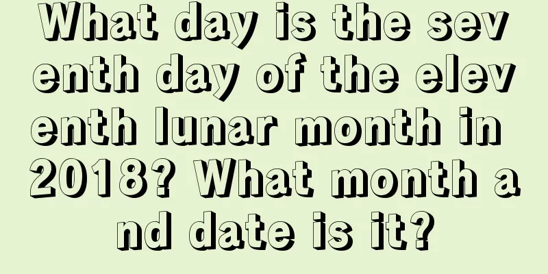 What day is the seventh day of the eleventh lunar month in 2018? What month and date is it?