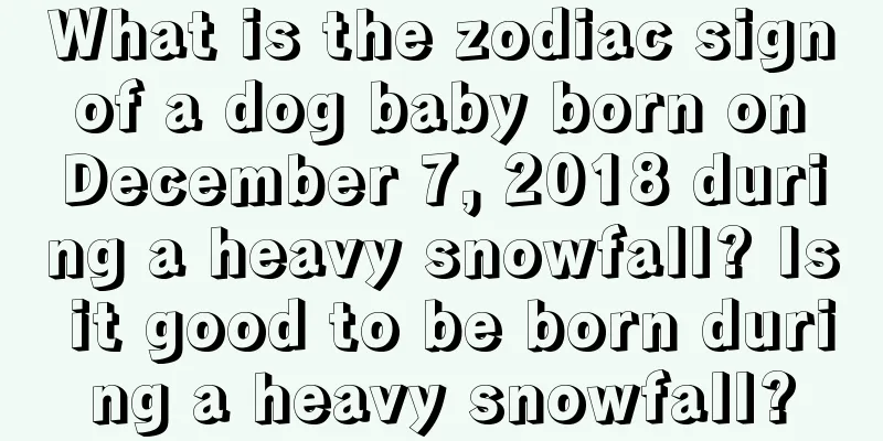 What is the zodiac sign of a dog baby born on December 7, 2018 during a heavy snowfall? Is it good to be born during a heavy snowfall?