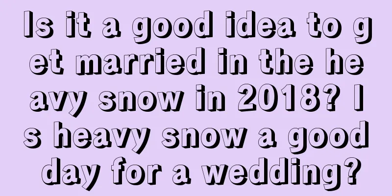 Is it a good idea to get married in the heavy snow in 2018? Is heavy snow a good day for a wedding?