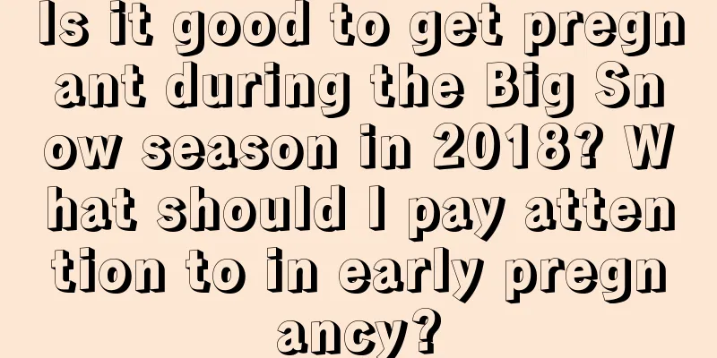Is it good to get pregnant during the Big Snow season in 2018? What should I pay attention to in early pregnancy?