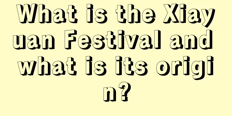 What is the Xiayuan Festival and what is its origin?