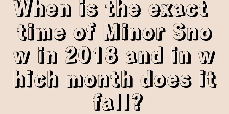 When is the exact time of Minor Snow in 2018 and in which month does it fall?