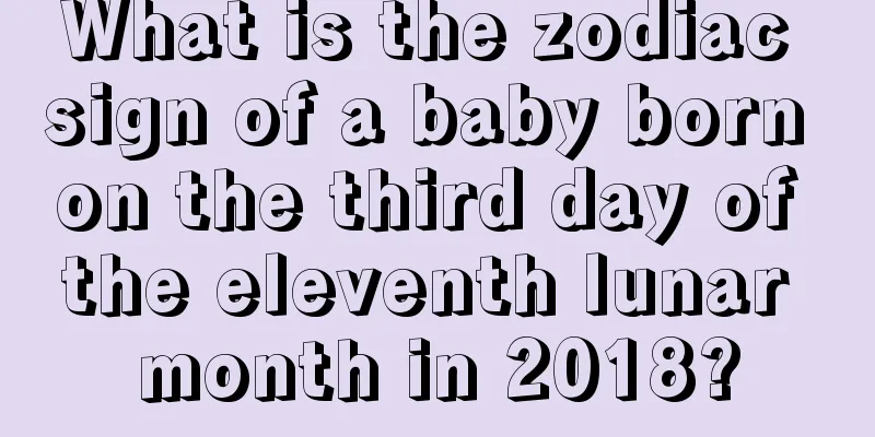 What is the zodiac sign of a baby born on the third day of the eleventh lunar month in 2018?