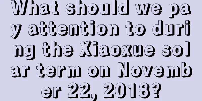 What should we pay attention to during the Xiaoxue solar term on November 22, 2018?
