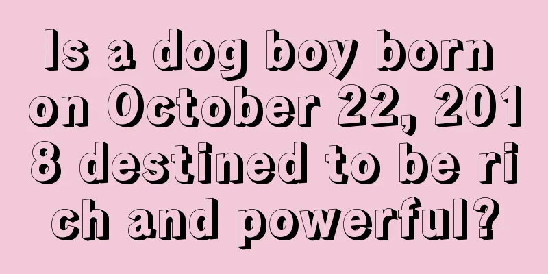 Is a dog boy born on October 22, 2018 destined to be rich and powerful?