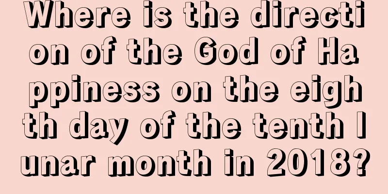 Where is the direction of the God of Happiness on the eighth day of the tenth lunar month in 2018?