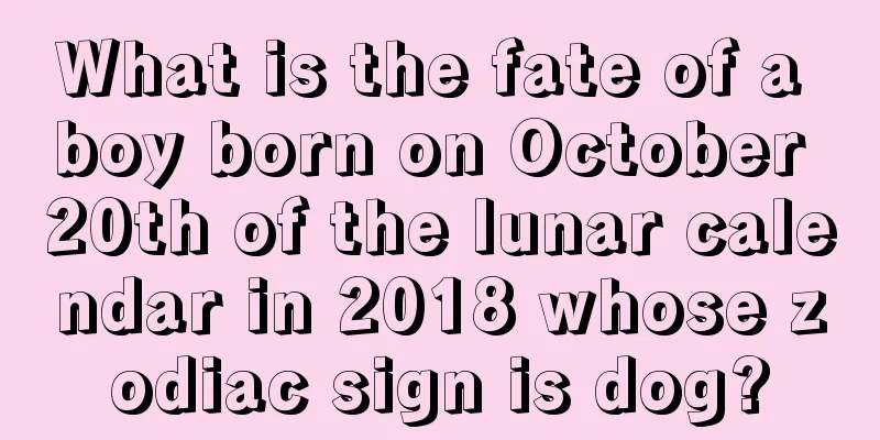 What is the fate of a boy born on October 20th of the lunar calendar in 2018 whose zodiac sign is dog?
