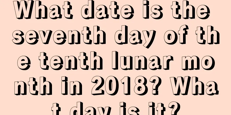 What date is the seventh day of the tenth lunar month in 2018? What day is it?