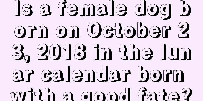 Is a female dog born on October 23, 2018 in the lunar calendar born with a good fate?