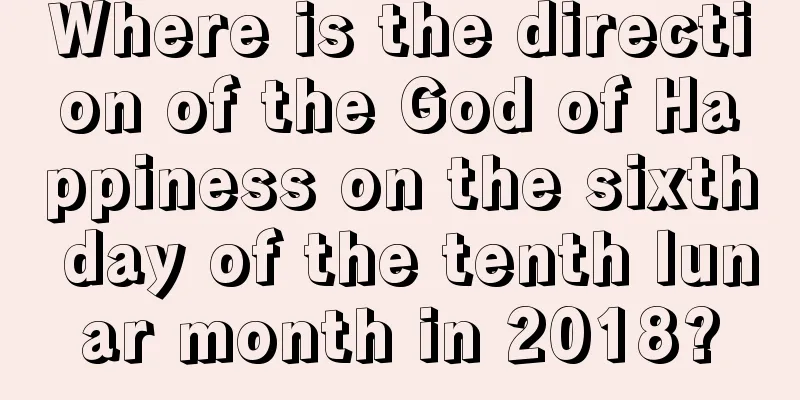 Where is the direction of the God of Happiness on the sixth day of the tenth lunar month in 2018?