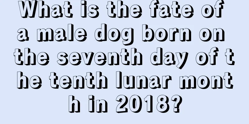 What is the fate of a male dog born on the seventh day of the tenth lunar month in 2018?