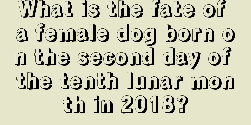 What is the fate of a female dog born on the second day of the tenth lunar month in 2018?