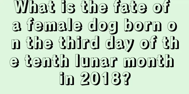 What is the fate of a female dog born on the third day of the tenth lunar month in 2018?