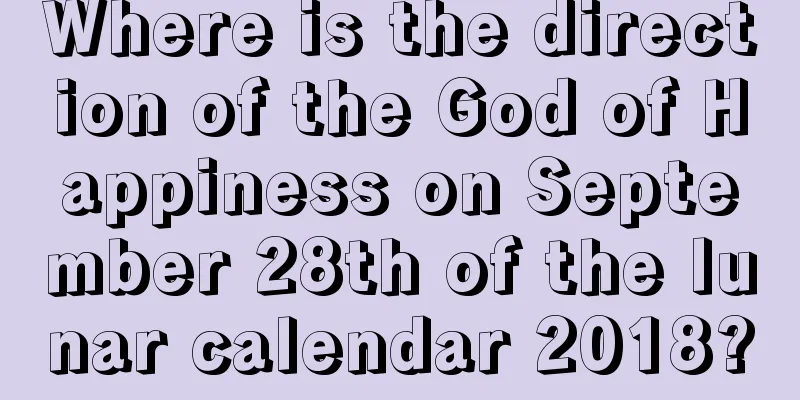 Where is the direction of the God of Happiness on September 28th of the lunar calendar 2018?