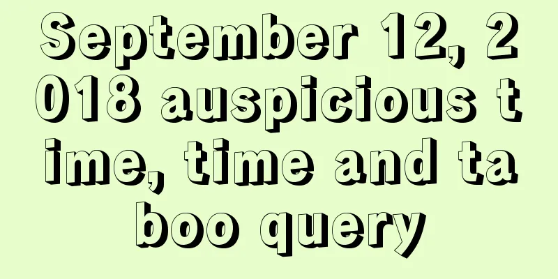 September 12, 2018 auspicious time, time and taboo query