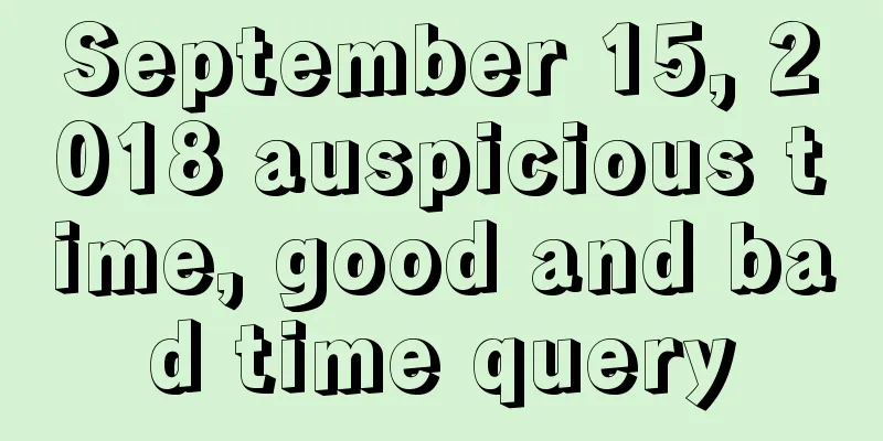 September 15, 2018 auspicious time, good and bad time query