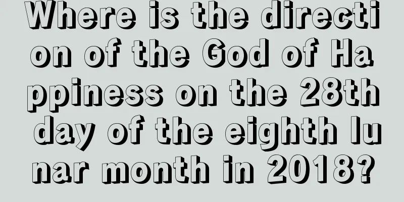 Where is the direction of the God of Happiness on the 28th day of the eighth lunar month in 2018?