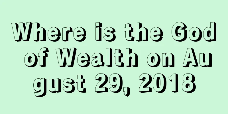 Where is the God of Wealth on August 29, 2018