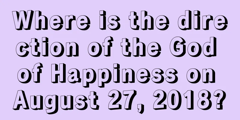 Where is the direction of the God of Happiness on August 27, 2018?