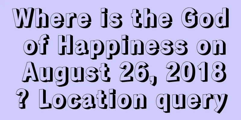 Where is the God of Happiness on August 26, 2018? Location query