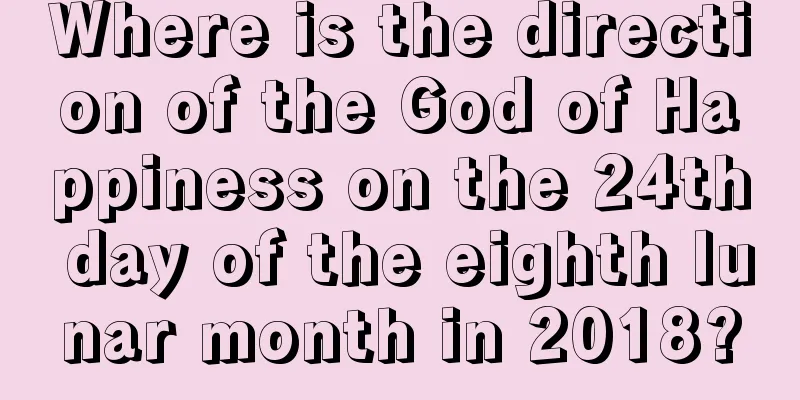 Where is the direction of the God of Happiness on the 24th day of the eighth lunar month in 2018?