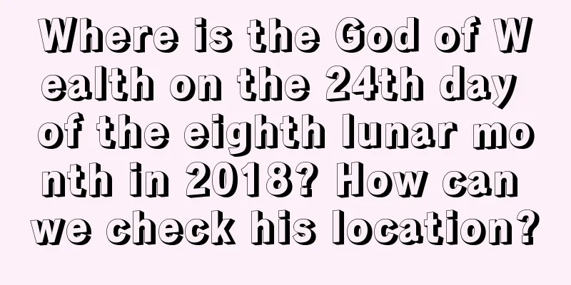 Where is the God of Wealth on the 24th day of the eighth lunar month in 2018? How can we check his location?