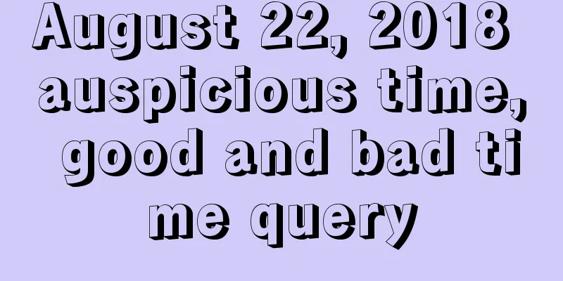 August 22, 2018 auspicious time, good and bad time query