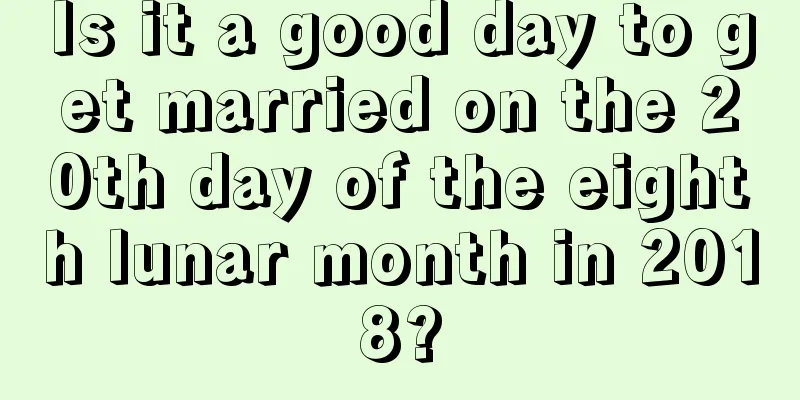 Is it a good day to get married on the 20th day of the eighth lunar month in 2018?