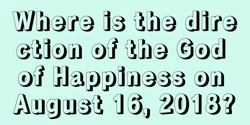 Where is the direction of the God of Happiness on August 16, 2018?