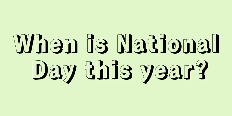 When is National Day this year?