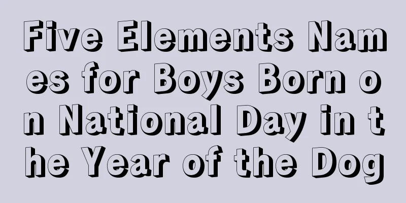 Five Elements Names for Boys Born on National Day in the Year of the Dog