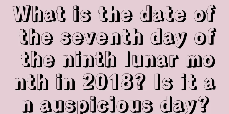 What is the date of the seventh day of the ninth lunar month in 2018? Is it an auspicious day?