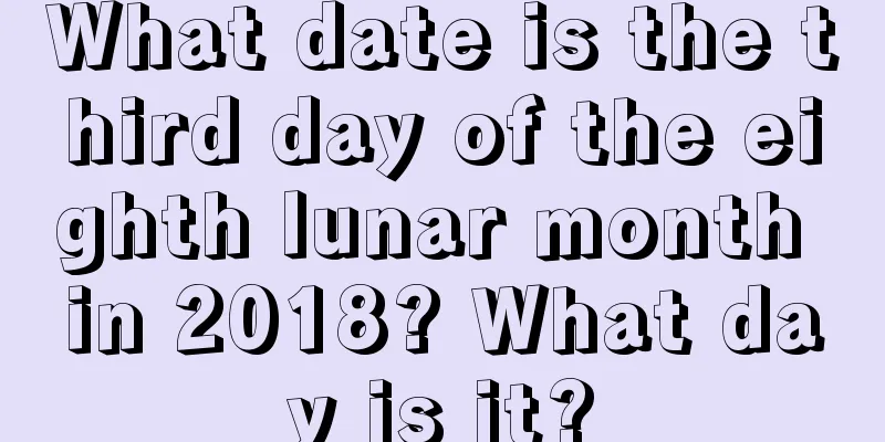 What date is the third day of the eighth lunar month in 2018? What day is it?