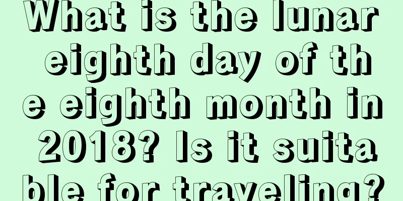 What is the lunar eighth day of the eighth month in 2018? Is it suitable for traveling?