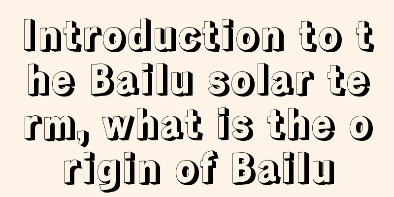 Introduction to the Bailu solar term, what is the origin of Bailu