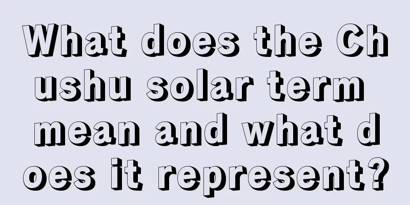 What does the Chushu solar term mean and what does it represent?