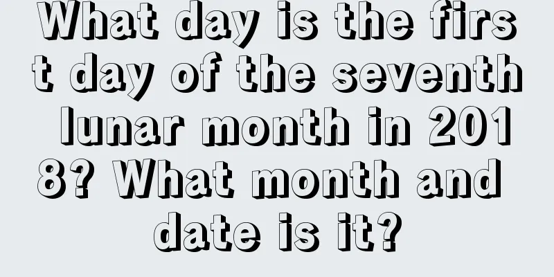 What day is the first day of the seventh lunar month in 2018? What month and date is it?