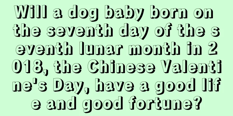 Will a dog baby born on the seventh day of the seventh lunar month in 2018, the Chinese Valentine's Day, have a good life and good fortune?