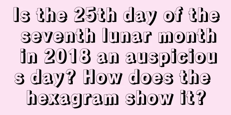 Is the 25th day of the seventh lunar month in 2018 an auspicious day? How does the hexagram show it?