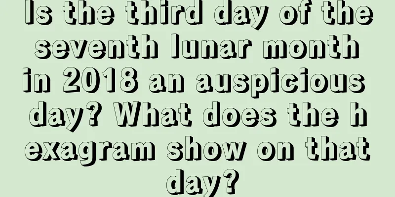 Is the third day of the seventh lunar month in 2018 an auspicious day? What does the hexagram show on that day?