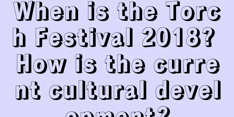 When is the Torch Festival 2018? How is the current cultural development?