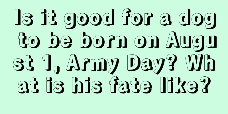 Is it good for a dog to be born on August 1, Army Day? What is his fate like?