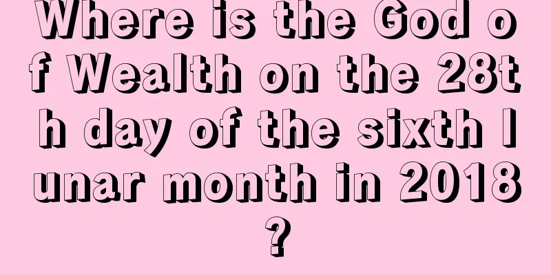 Where is the God of Wealth on the 28th day of the sixth lunar month in 2018?