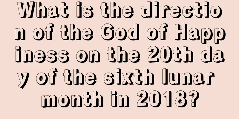 What is the direction of the God of Happiness on the 20th day of the sixth lunar month in 2018?