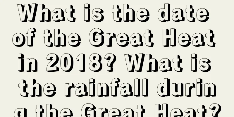 What is the date of the Great Heat in 2018? What is the rainfall during the Great Heat?
